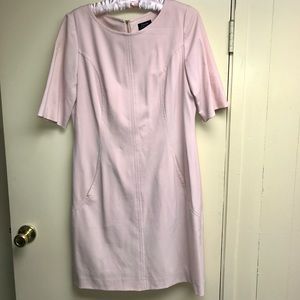 Blush colored two pocket Tahari dress